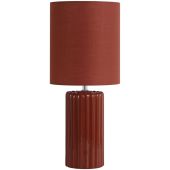 Searchlight Groove EU22353OR oranje tafellamp van keramiek en textiel