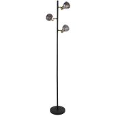 Searchlight Westminster EU23803-3SM zwarte vloerlamp met verchroomd glas