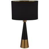 Searchlight EU2743BGO zwart met koperkleurige tafellamp