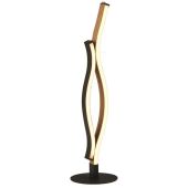 Searchlight Bloom 32101-1BK zwart met houtkleurige tafellamp
