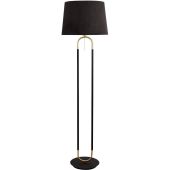 Searchlight Jazz EU41432SB zwarte vloerlamp met zwart fluwelen kap