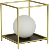 Searchlight Block EU4452GO goudkleurige tafellamp met opaal glas