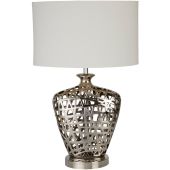 Searchlight Network EU4852CC chromen tafellamp met witte kap