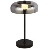 Searchlight Frisbee EU59801-1SM zwarte tafellamp met touchdimmer