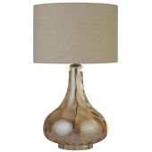 Searchlight Torino EU60982 amber glazen tafellamp