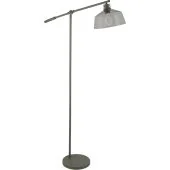 Searchlight Canterbury EU60998GY grijze vloerlamp met helder glazen kap