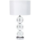 Searchlight Bliss EU6194CC-1 glazen tafellamp met witte kap
