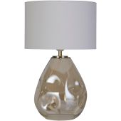 Searchlight Devon EU65420CP champagne kleurig glazen tafellamp