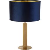 Searchlight London EU65721AZ messing tafellamp met marineblauwe kap