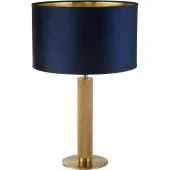 Searchlight London EU65721AZ messing tafellamp met marineblauwe kap
