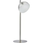 Searchlight Twist EU7451-1SS staal kleurige tafellamp met mat glas