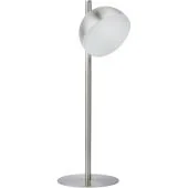 Searchlight Twist EU7451-1SS staal kleurige tafellamp met mat glas