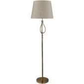Searchlight Vegas EU7485AB antiek bronzen vloerlamp met jute kap