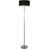 Searchlight Ontario EU7650CC chromen vloerlamp met acryl en zwart kap