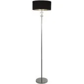 Searchlight Ontario EU7650CC chromen vloerlamp met acryl en zwart kap