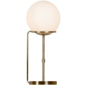 Searchlight Sphere EU8092AB antiek bronzen tafellamp met opaal glas