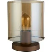 Searchlight Zweden EU88913-1MO mokka tafellamp met amber glas