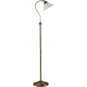 Searchligh Adjust EU9122AB antiek messing vloerlamp met scavo glas