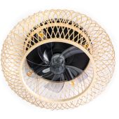 Plafondventilator Norah bamboe 50cm