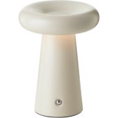 Batterijlamp Muffin beige 19cm