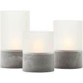 Brilliant Bougie G92635A22 drie betonkleurige theelichten