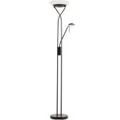 Brilliant Ollie G93036/06 zwarte uplighter met leeslamp