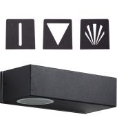 Wandlamp Abbot antraciet 17cm