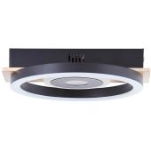 Brilliant Maureen G99926A76 zwart met houten plafondlamp