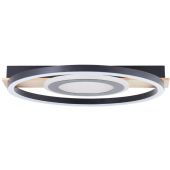 Brilliant Maureen G99927A76 zwart met houten plafondlamp