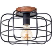 Brilliant Gwen 99706/66 zwart stalen plafondlamp