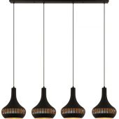 Freelight Canna H2904 Z zwart met goudkleurige hanglamp