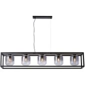 Freelight Dentro H4125SK zwarte hanglamp met rookglas
