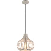 Freelight Aglio H7841C creme kleurige hanglamp met kap van metalen draden