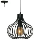 Freelight Aglio H7841Z zwarte hanglamp van zwarte metalen draden