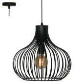 Freelight Aglio H7842Z zwarte hanglamp van dunne metaal draden