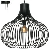 Freelight Aglio H7844Z zwarte hanglamp van dunne reepjes metaal