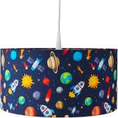 Niermann Ruimte 1003 blauwe hanglamp met ruimte figuren