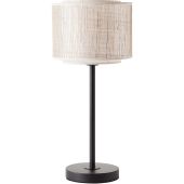 Brilliant Odar 93133/09 mat zwarte tafellamp met bamboe kap