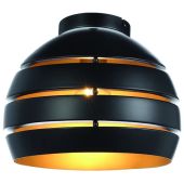 Freelight Djarin PL0628Z zwart met goud kleurige plafondlamp