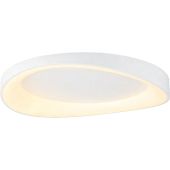 Freelight Duna PL3210W witte ronde plafonniere met golvende onderzijde en lichtgevende rand rondom