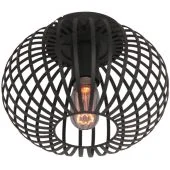 Freelight Aglio PL7825Z zwarte plafondlamp van dunne reepjes metaal