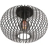 Freelight Aglio PL7840Z zwarte plafondlamp van dunne reepjes metaal