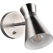 Trio Enzo R20781707 mat staal kleurige wandspot