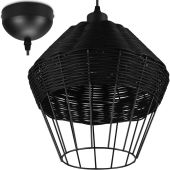 Trio Borka R31261902 zwart rotan hanglamp