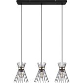 Trio Rod R31533080 zwart met goud kleurige hanglamp