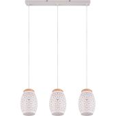 Trio Bidar R31573031 witte hanglamp met hout