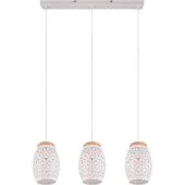 Trio Bidar R31573031 witte hanglamp met hout