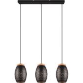 Trio Bidar R31573080 zwart met goud kleurige hanglamp