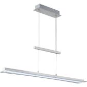 Trio Smash R32421107 staal kleurige in hoogte verstelbare hanglamp