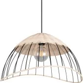 Casalum Sandrine R36211032 zwarte hanglamp met rotan